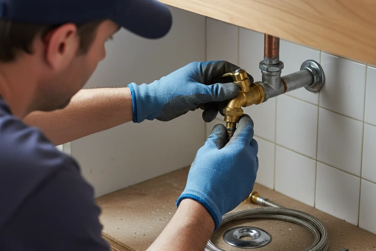 Shutoff valve and fitting work during Well Pump Repair in Punta Gorda